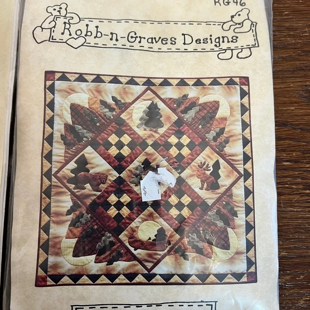 Lot of 4 Vintage Quilt Patterns – Button Tree Lane, Garden Gals, Dresden Star